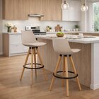 Banqueta Alta Com Encosto Em Polipropileno Lorena Nude