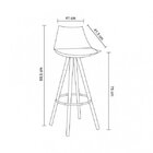 Banqueta Alta Com Encosto Em Polipropileno Lorena Nude