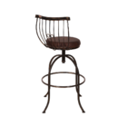 Banqueta Alta Com Encosto Estofada Giratória Redonda 100cm