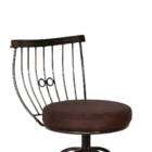 Banqueta Alta Com Encosto Estofada Giratória Redonda 100cm