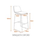 Banqueta Alta Com Encosto Estofado Em Couro Vintage Espresso