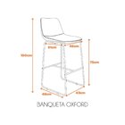 Banqueta Alta Com Encosto Estofado Em Couro Vintage Espresso