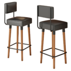 Banqueta Alta Com Encosto Estruturado Para Cozinha/bancada/ba