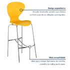 Banqueta Alta Com Encosto Flash  Amarelo