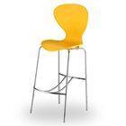 Banqueta Alta Com Encosto Flash  Amarelo