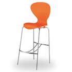 Banqueta Alta Com Encosto Flash  Laranja