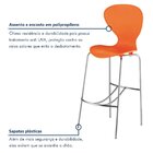 Banqueta Alta Com Encosto Flash  Laranja