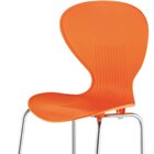 Banqueta Alta Com Encosto Flash  Laranja