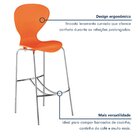 Banqueta Alta Com Encosto Flash  Laranja