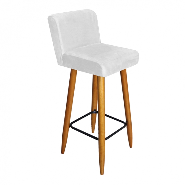 Banqueta Alta Com Encosto Lana Para Cozinha Bar Balcão Bistrô