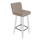 Banqueta Alta Com Encosto Lana Para Cozinha Bar Balcão Bistrô