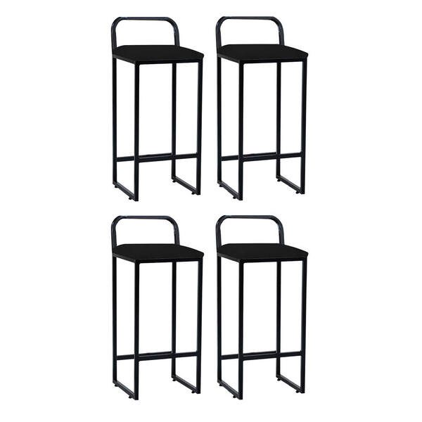 Banqueta Alta Com Encosto Loki Cozinha Bar Balcão Bistrô Ferr