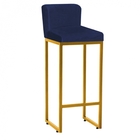 Banqueta Alta Com Encosto Lucca Industrial Cozinha Balcão Bis