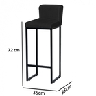 Banqueta Alta Com Encosto Lucca Industrial Cozinha Balcão Bis