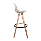 Banqueta Alta Com Encosto Luísa  Nude