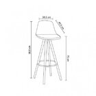 Banqueta Alta Com Encosto Luísa  Nude