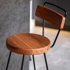 Banqueta Alta Com Encosto Para Aérea Gourmet Aurora Peroba