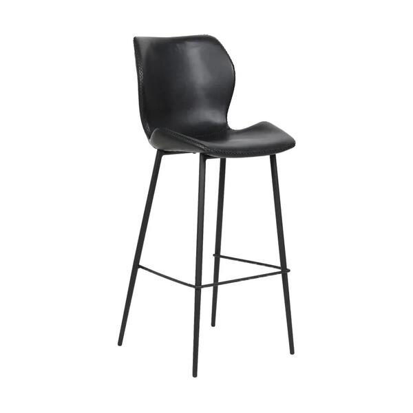 Banqueta Alta Com Encosto Para Bancada Cozinha Pés Aço Penha