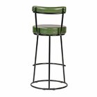 Banqueta Alta Com Encosto Para Cozinha Miami  Preto/verde