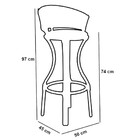 Banqueta Alta Conforto Alumínio Polido Fibra Sintética Acesse