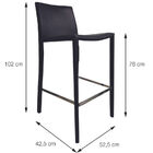 Banqueta Alta Corino  Marrom