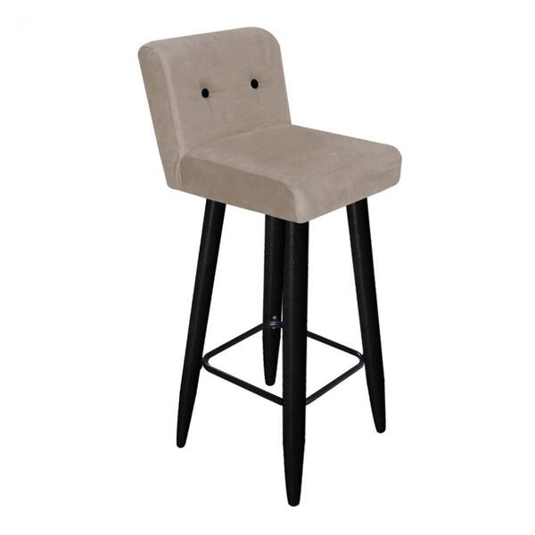 Banqueta Alta Corino Bege