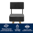 Banqueta Alta Cozinha 70cm Encosto Pé Madeira Kit 2 Barcelona