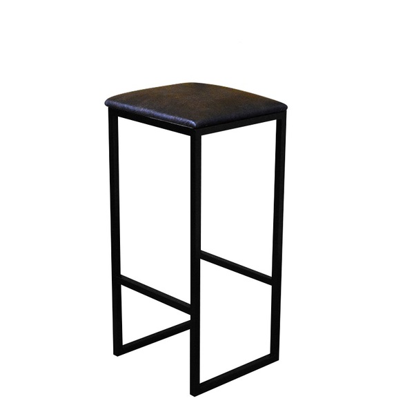 Banqueta Alta Cozinha Balcão Bistrô Industrial Preta Assento