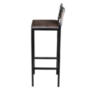 Banqueta Alta Cozinha Balcão Ratan Industrial Assento Estofad