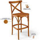 Banqueta Alta Cozinha Bancada Bar Sala De Jantar Ávila L02 Ma