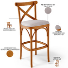 Banqueta Alta Cozinha Bancada Bar Sala De Jantar Estofada Ávi