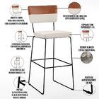 Banqueta Alta Cozinha Sala De Jantar Allana L02 Faixa Couríss