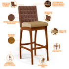 Banqueta Alta Cozinha Sala De Jantar Fixa Mila L02 Couríssimo