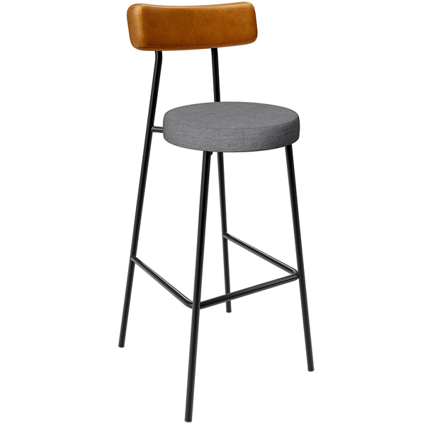 Banqueta Alta Cozinha Sala Jantar Aço Milão L02 Couríssimo Wh