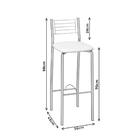 Banqueta Alta Cromada Berlim