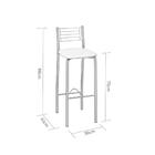 Banqueta Alta Cromada Berlim