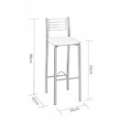 Banqueta Alta Cromada Berlim