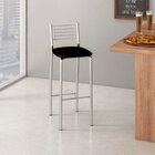 Banqueta Alta Cromada Berlim