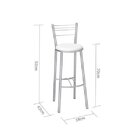 Banqueta Alta Cromada Lille Compoarte