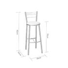 Banqueta Alta Cromada Lille Compoarte