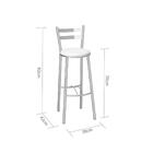 Banqueta Alta Cromada Verona Compoarte