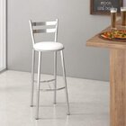 Banqueta Alta Cromada Verona Compoarte