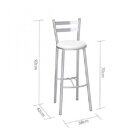 Banqueta Alta Cromada Verona Compoarte