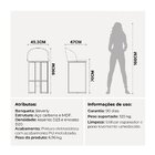 Banqueta Alta De Aço 99cm X 44cm Beverly Champanhe/linked