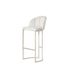 Banqueta Alta De Aço 99cm X 44cm Beverly Champanhe/linked