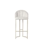 Banqueta Alta De Aço 99cm X 44cm Beverly Champanhe/linked