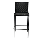 Banqueta Alta De Alumínio Laguna Preto 70cm Aluminium Decor