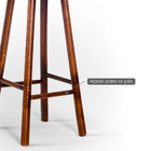 Banqueta Alta De Bar Em Madeira Eucalipto - Acabamento Em Ver