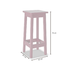 Banqueta Alta De Bar Julis Em Madeira Maciça - Pintura Laca R