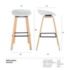 Banqueta Alta De Cozinha Cassia - Branco